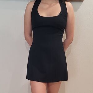Bebe Black Vintage Halter Style Sheath Mini Dress
